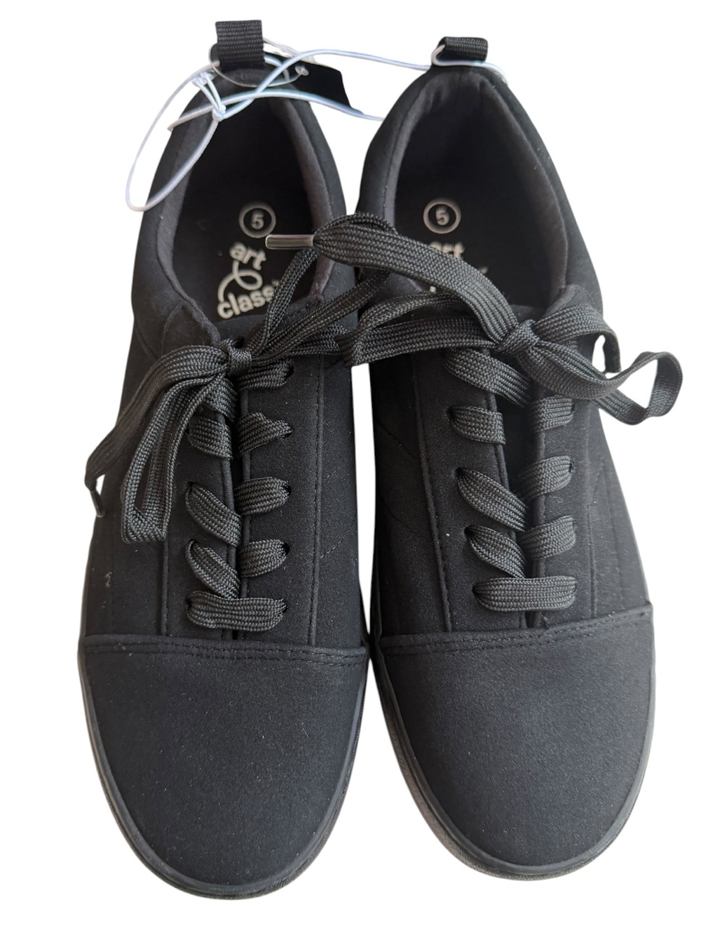 Art Class Garrett Black Canvas Low-Top Lace-Up Sneakers NWT Size 5